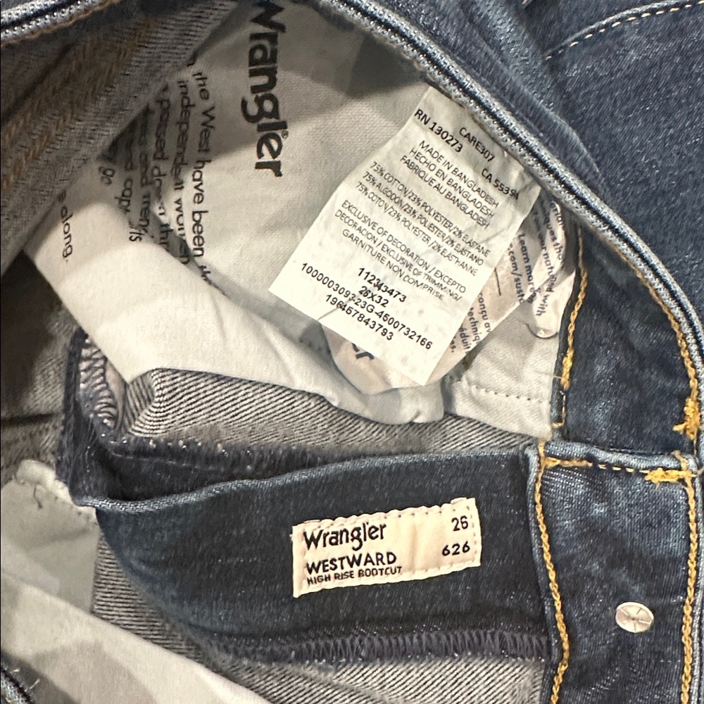 WRANGLER Western Westward High Rise Bootcut Denim Jeans - Picture 11 of 11